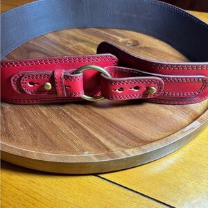 Fossil Red Leather Belt